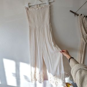 White Strapless Jumper with Waist Wrap